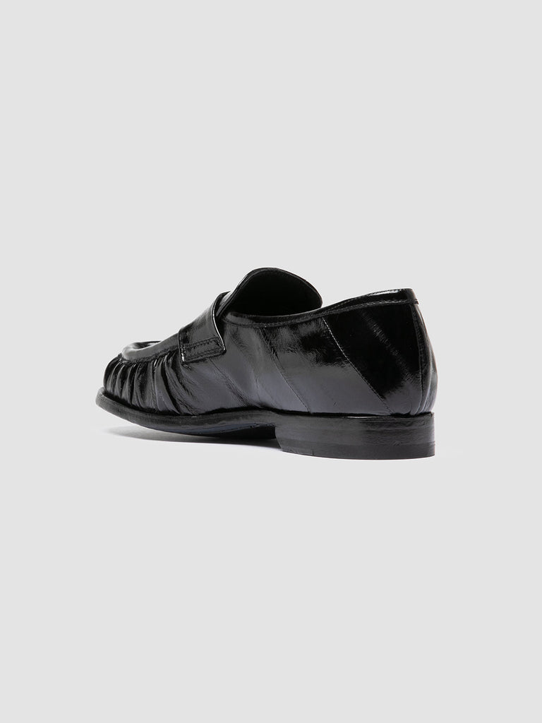 SOLITUDE 107 - Black Leather Penny Loafers
