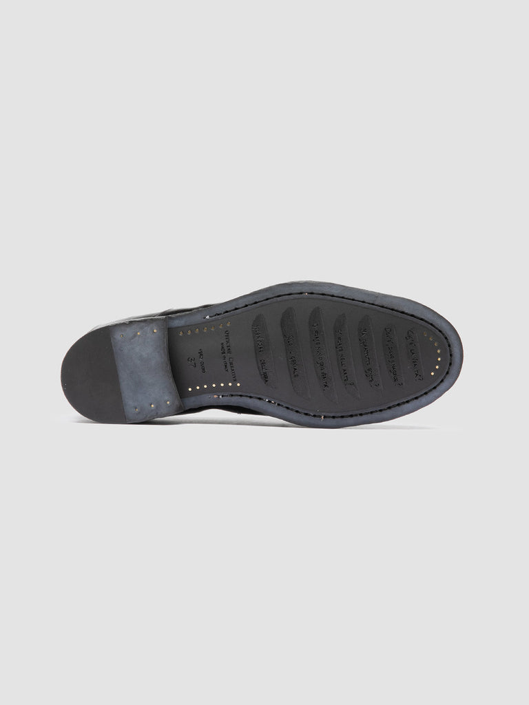 SOLITUDE 107 - Black Leather Penny Loafers
