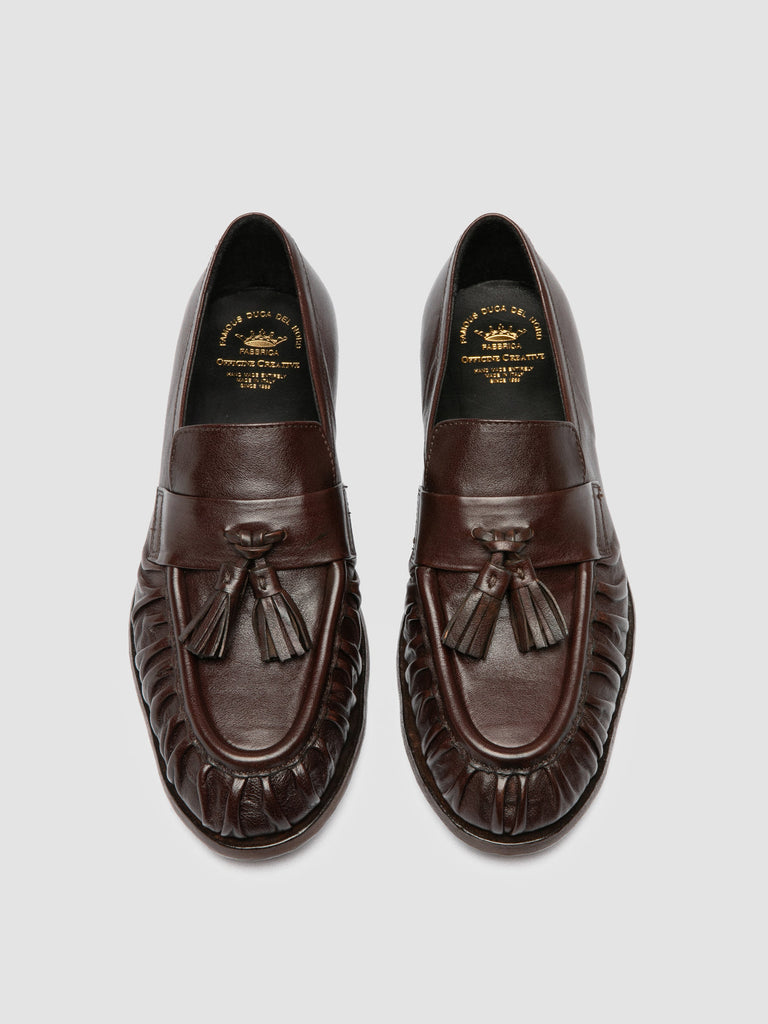 SOLITUDE 108 - Dark Brown Leather Tassel Loafers