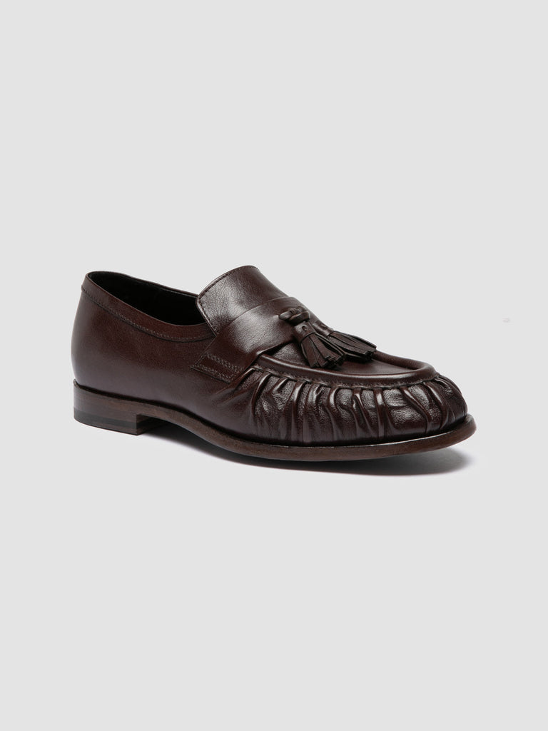 SOLITUDE 108 - Dark Brown Leather Tassel Loafers