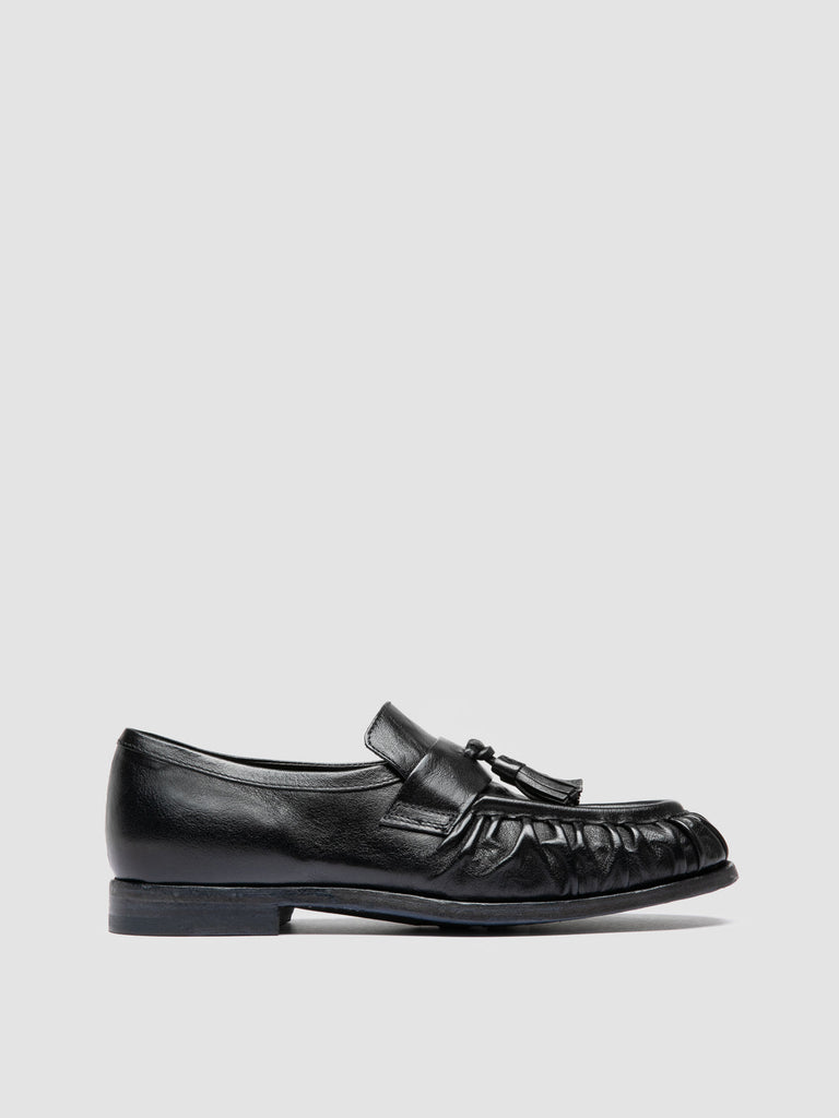 SOLITUDE 108 - Dark Blue Leather Tassel Loafers