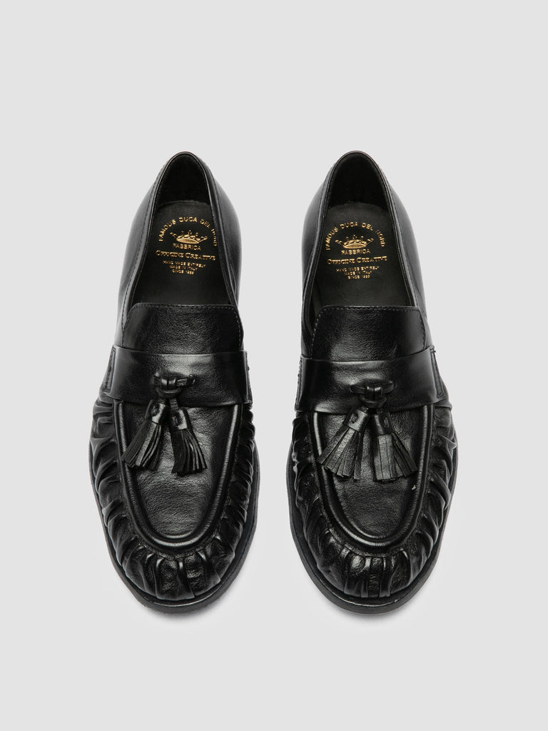 SOLITUDE 108 - Dark Blue Leather Tassel Loafers