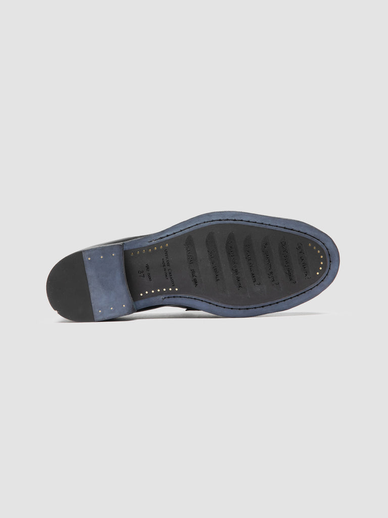 SOLITUDE 108 - Dark Blue Leather Tassel Loafers
