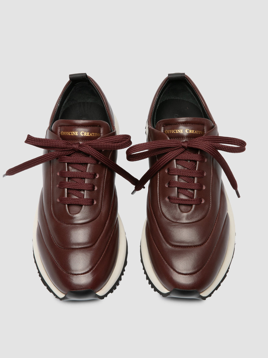 SOLSTICE 101 - Burgundy Leather Low Top Sneakers - 1