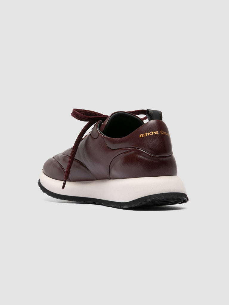 SOLSTICE 101 - Burgundy Leather Low Top Sneakers