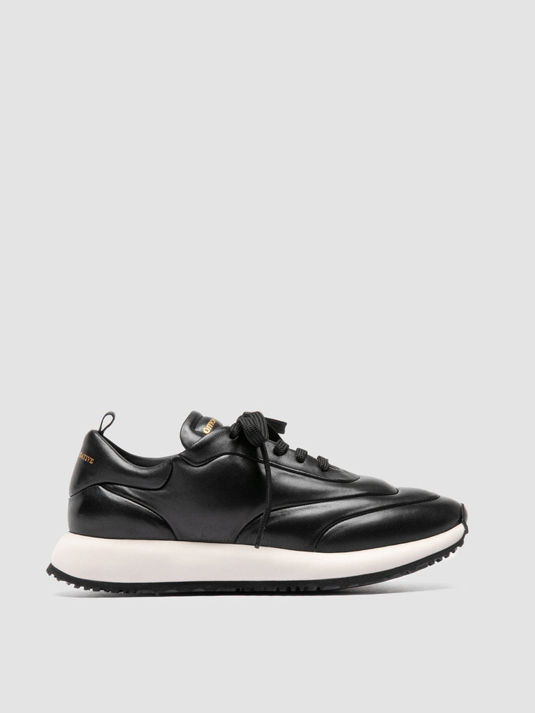 SOLSTICE 101 - Black Leather Low Top Sneakers