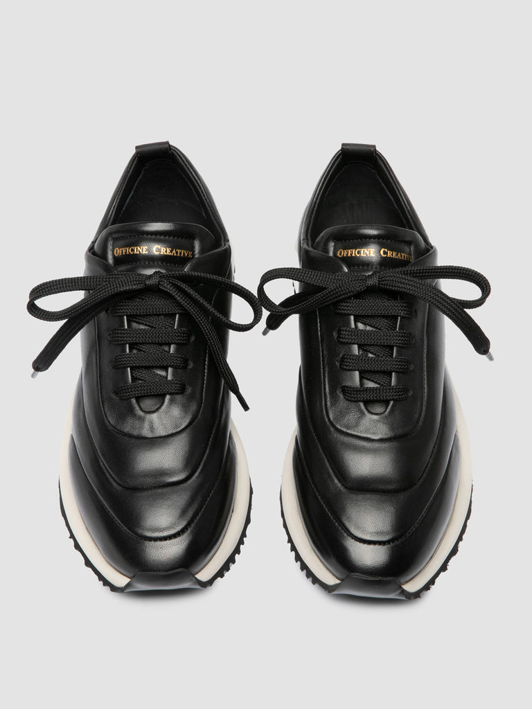 SOLSTICE 101 - Black Leather Low Top Sneakers