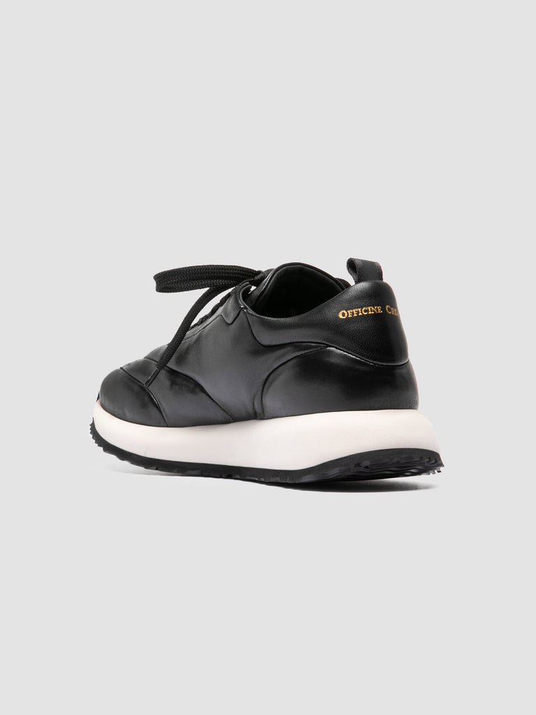 SOLSTICE 101 - Black Leather Low Top Sneakers
