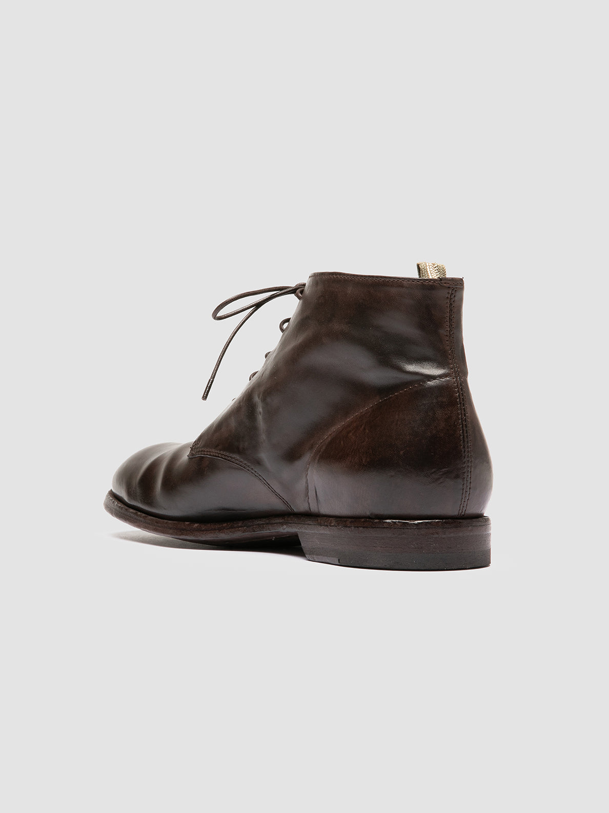 Mens Brown Leather Lace up Boots: SOUND 003 Officine Creative Mens Brown Leather Lace up Boots: SOUND 003 Officine Creative