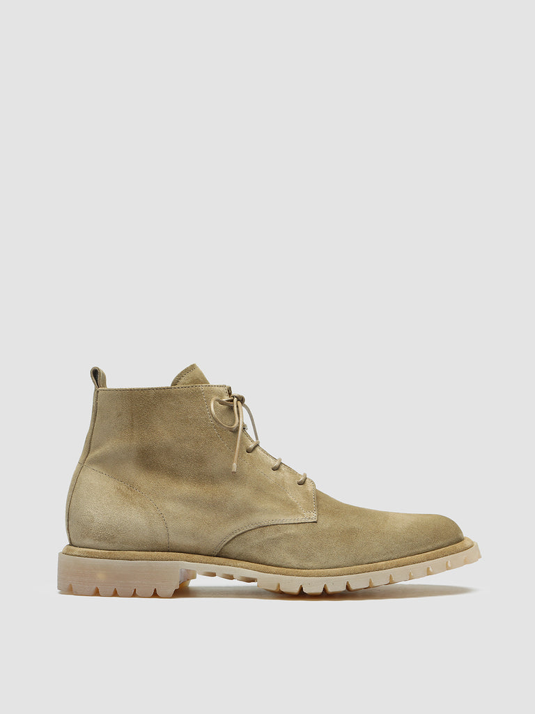 SPECTACULAR 002 - Beige Suede Lace-Up Boots