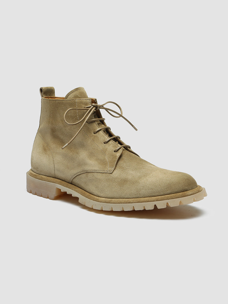 SPECTACULAR 002 - Light Brown Suede Lace-Up Boots
