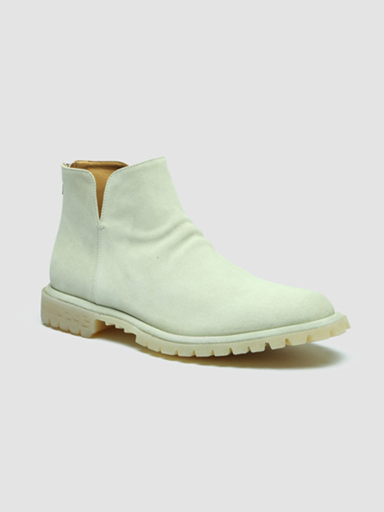 SPECTACULAR 003 - White Suede Ankle Boots