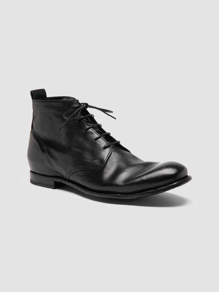 STEREO 004 Nero - Black Leather Ankle Boots Men Officine Creative - 3