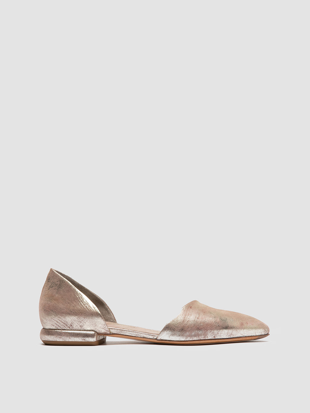 SUE 002 - Gold Leather Ballerina Shoes