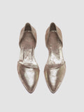 SUE 002 - Gold Leather Ballerina Shoes