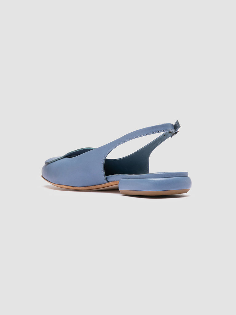 SUE 007 - Blue Leather Slingback