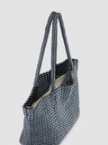 SUSAN 09 - Blue Woven Leather Shoulder Bag