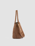 SUSAN 09 - Brown Woven Leather Shoulder Bag