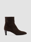 SUZY 005 - Dark Brown Suede Zipped Boots - 0