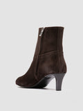 SUZY 005 - Dark Brown Suede Zipped Boots - 3