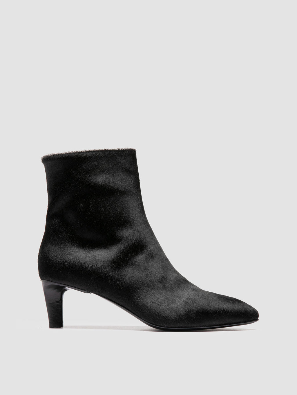 SUZY 008 - Black Leather Zipped Boots - 0