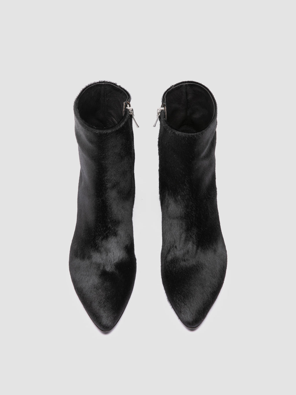 SUZY 008 - Black Leather Zipped Boots - 1