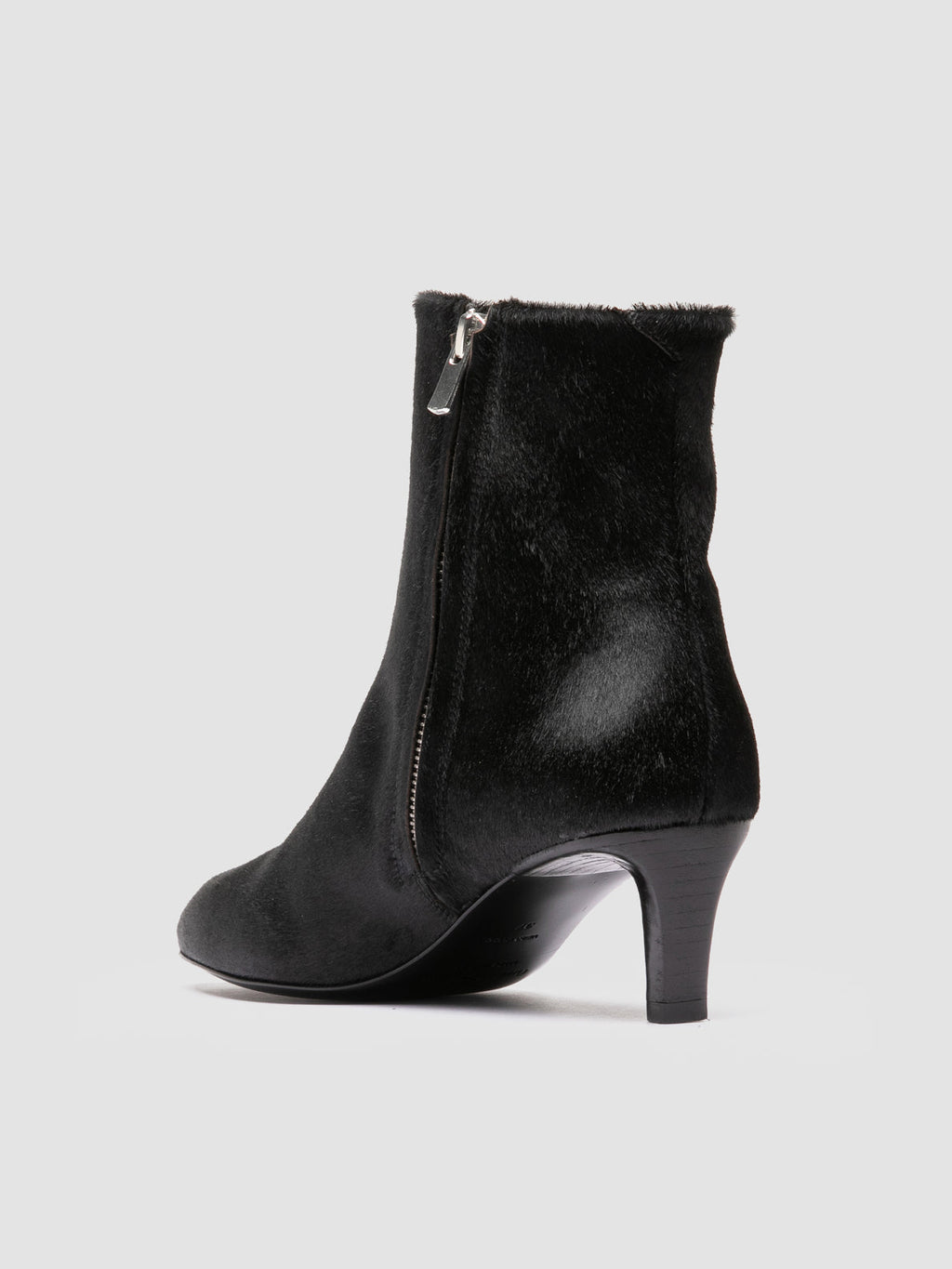 SUZY 008 - Black Leather Zipped Boots - 3