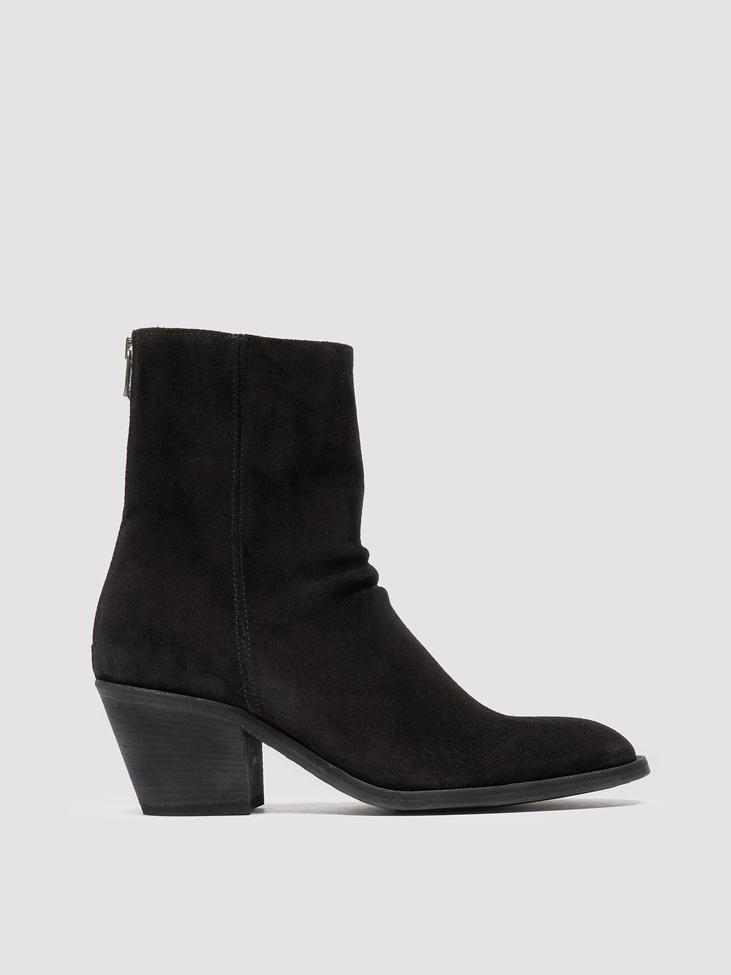 SYDNE 010 - Black Suede Zipped Boots Women Officine Creative - 1