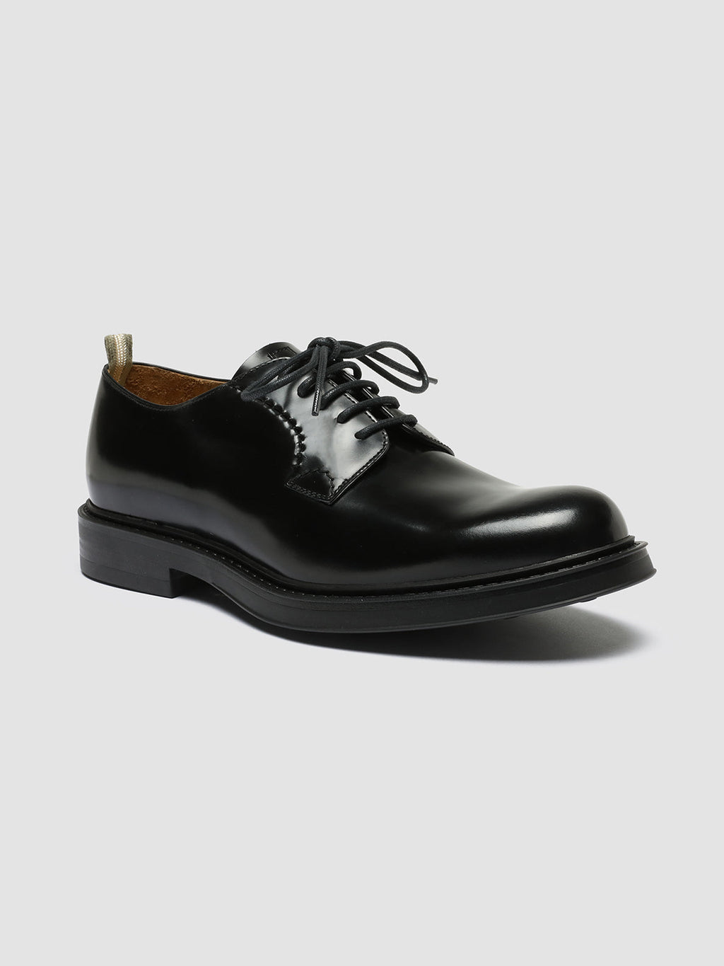 UNIFORM 003 - Black Leather Derby Shoes Men Officine Creative - 3