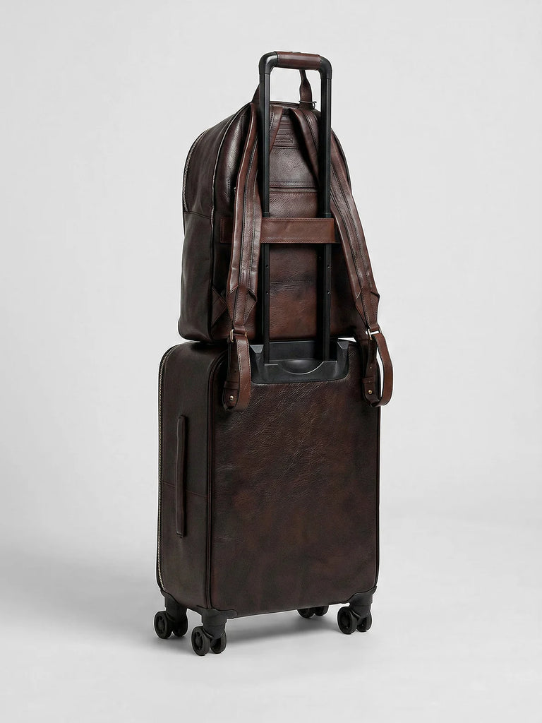 OC PACK 001 - Dark Brown Leather Backpack-hover