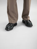 VOLCOV 009 - Dark Green Leather Derby Shoes - 5