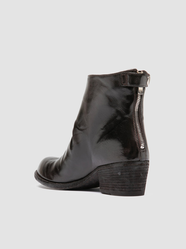 WADE 002 - Dark Brown Leather Zipped Boots