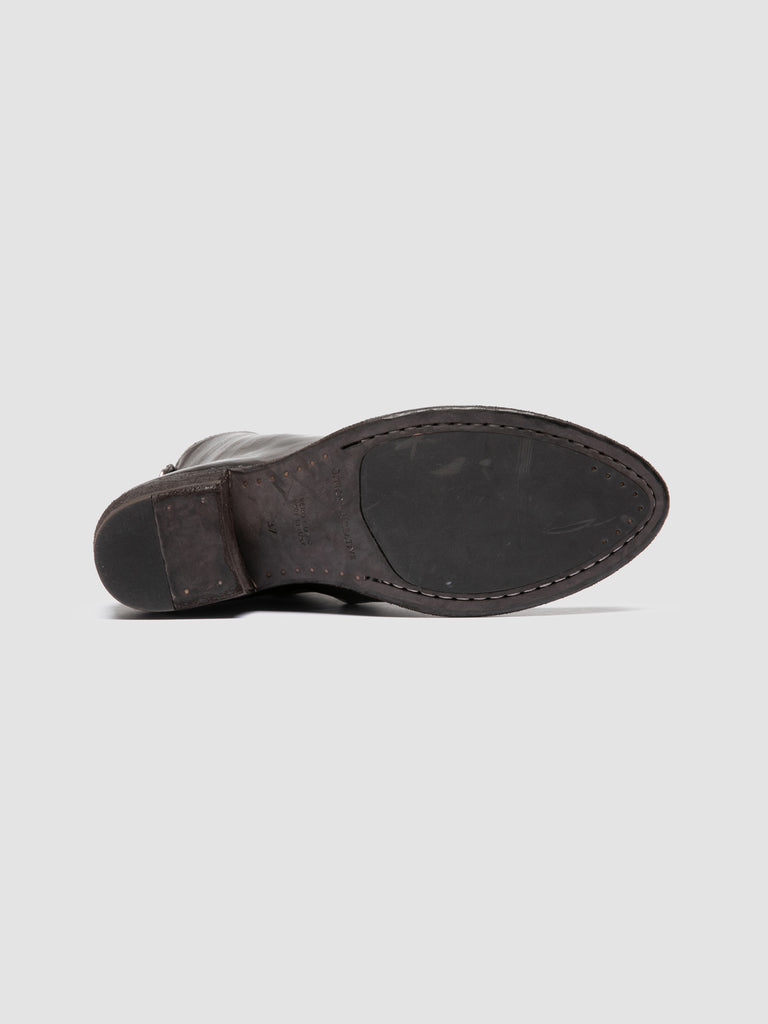 WADE 002 - Dark Brown Leather Zipped Boots
