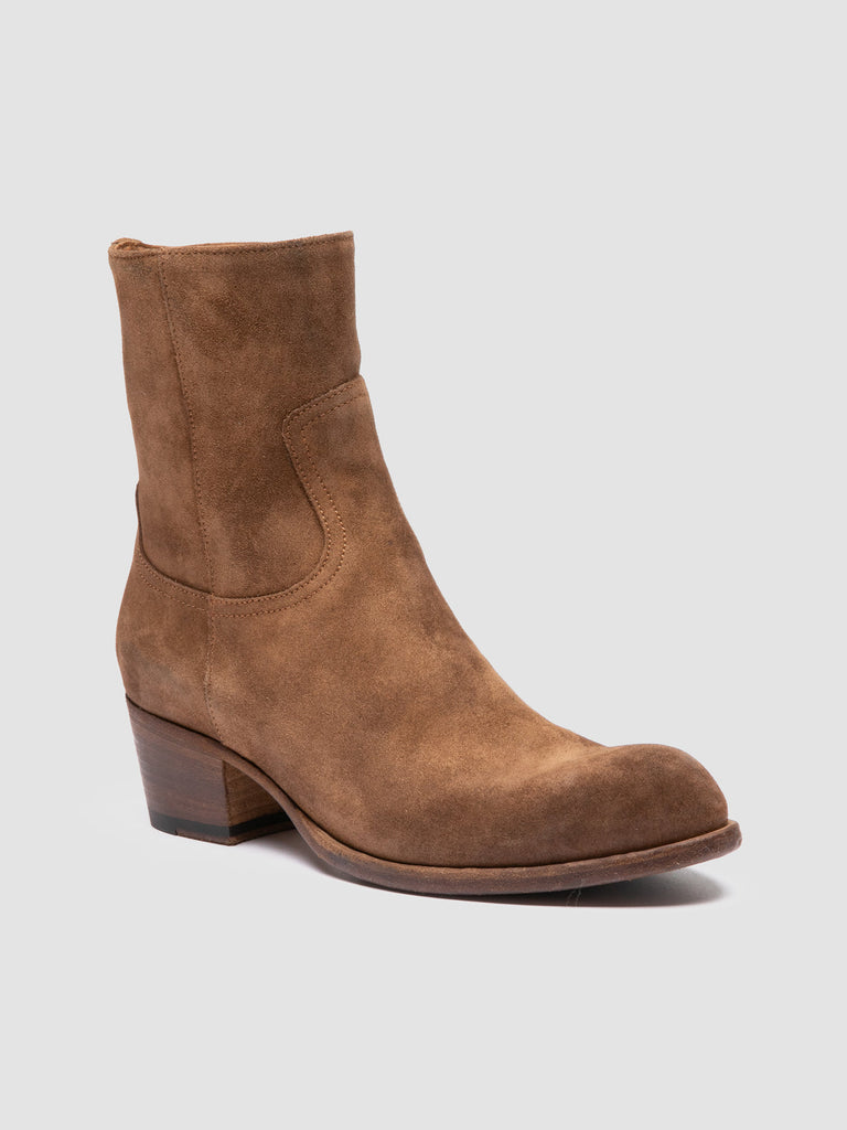 WADE 003 - Brown Suede Zipped Boots