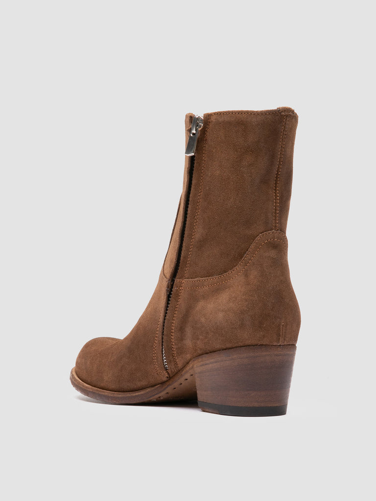 WADE 003 - Brown Suede Zipped Boots