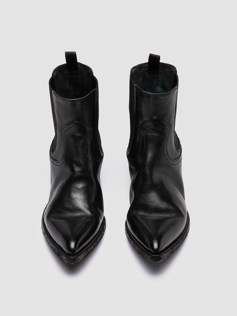 WANDA DD 102 - Black Leather Chelsea Boots