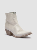 WANDA DD 103 Vapore - White Leather Zip Boots Women Officine Creative - 3