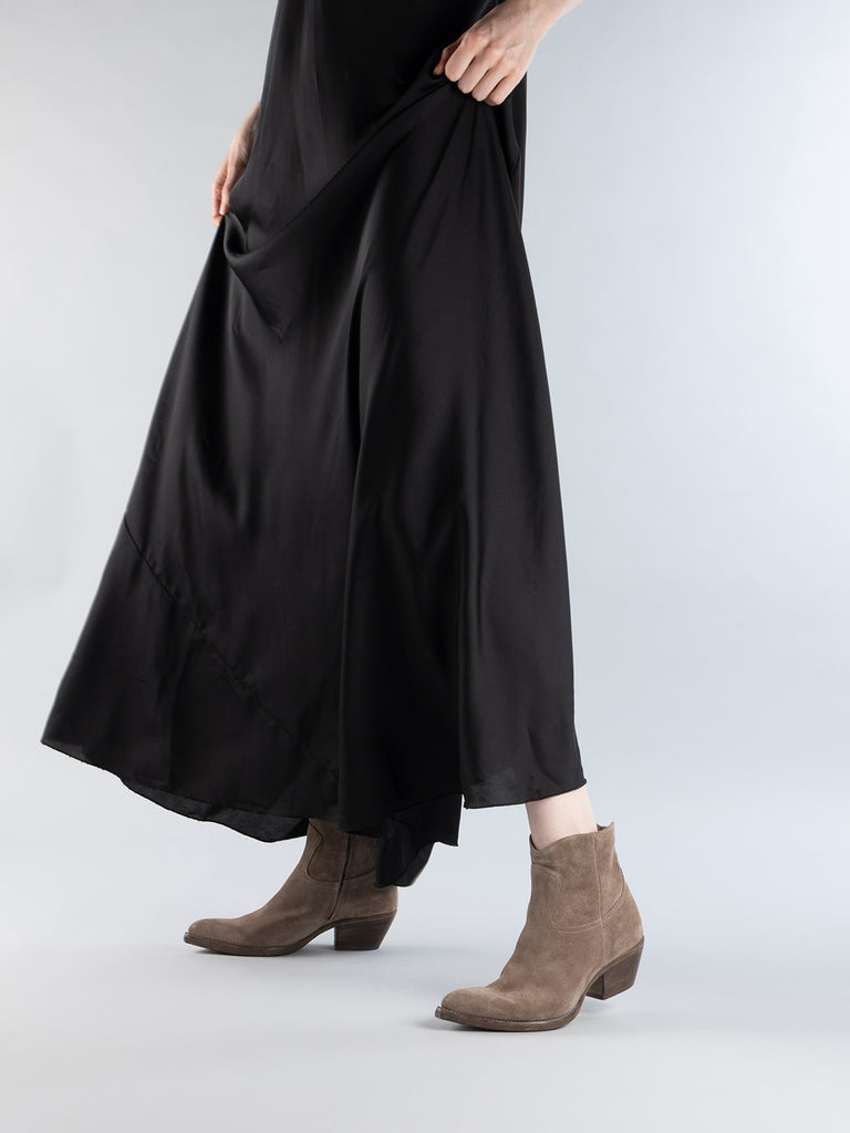 WANDA DD 103 Caribou - Grey Suede Zip Boots Women Officine Creative - 7
