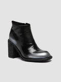 WIDE 001 - Black Leather Zipped Boots