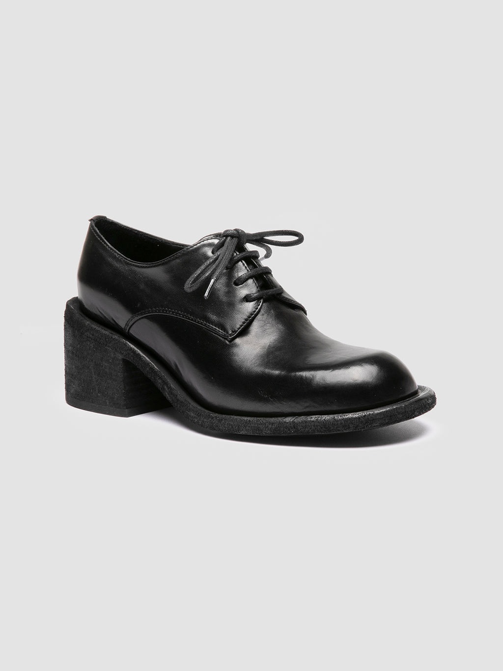 WILDS 001 - Black Leather Derby Shoes