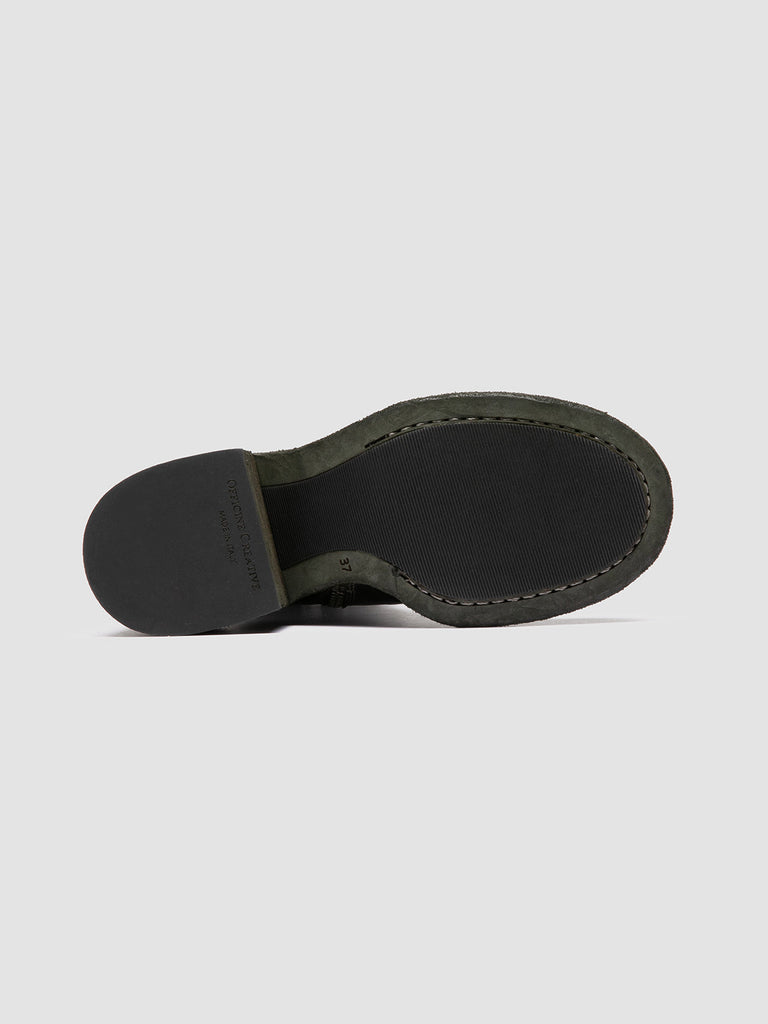 WILDS 004 - Dark Green Leather Zipped Boots
