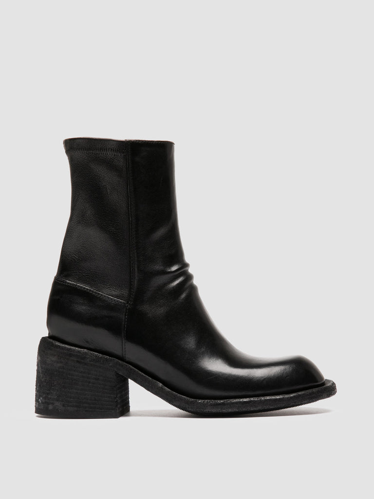 WILDS 019 - Black Leather Zipped Boots