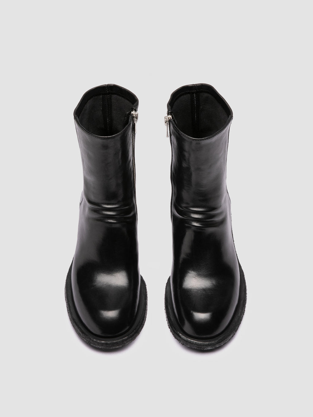 WILDS 019 - Black Leather Zipped Boots - 1