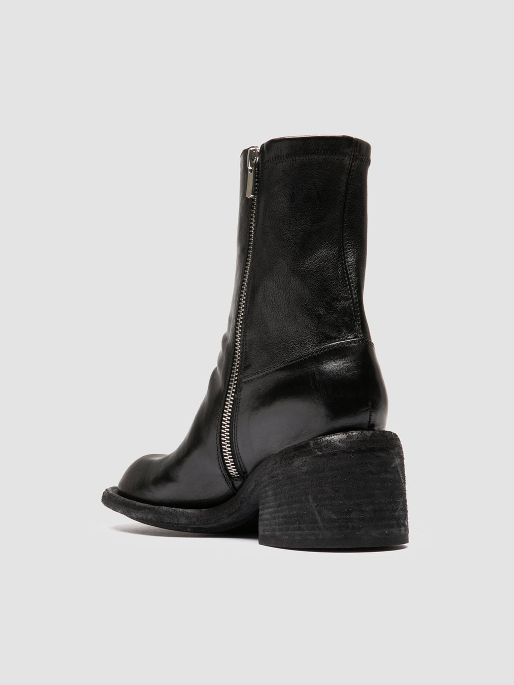 WILDS 019 - Black Leather Zipped Boots - 3