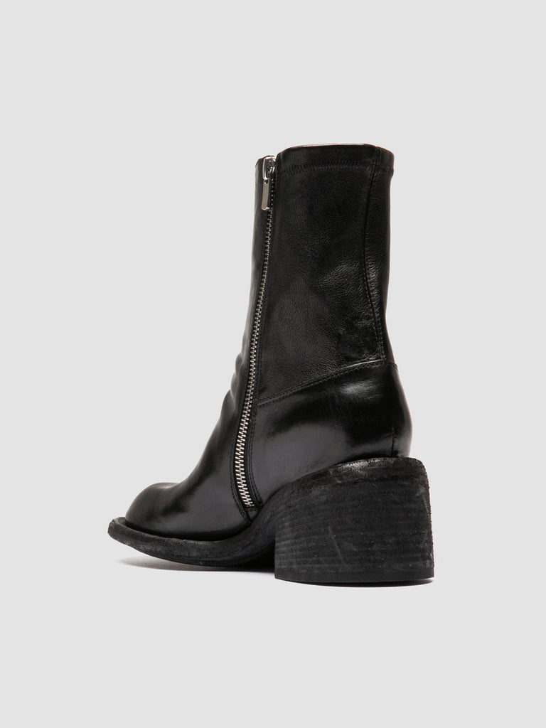 WILDS 019 - Black Leather Zipped Boots
