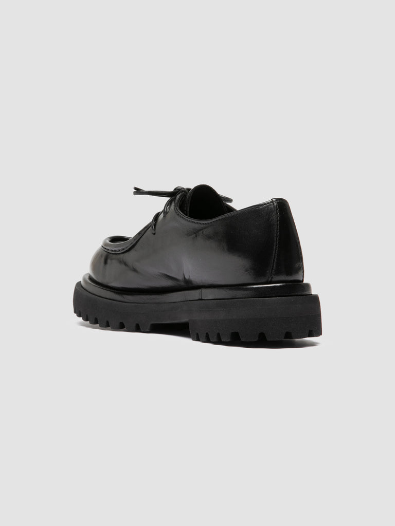 WISAL DD 125 - Black Leather Derby Shoes