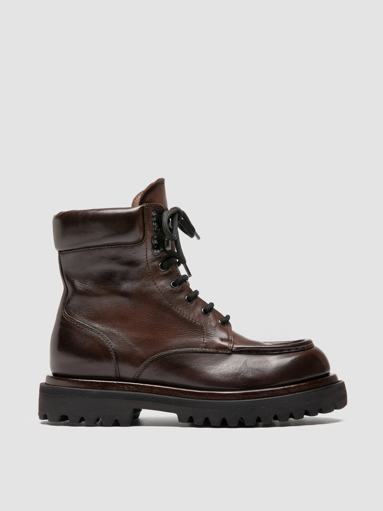 WISAL DD 126 - Dark Brown Leather Lace-Up Boots