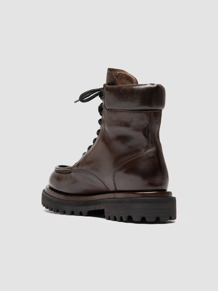WISAL DD 126 - Dark Brown Leather Lace-Up Boots