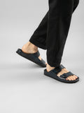 AGORÀ 002 - Green Leather Sandals - 5