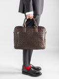 ARMOR 011 Nero - Black Woven Leather Bag Officine Creative - 6